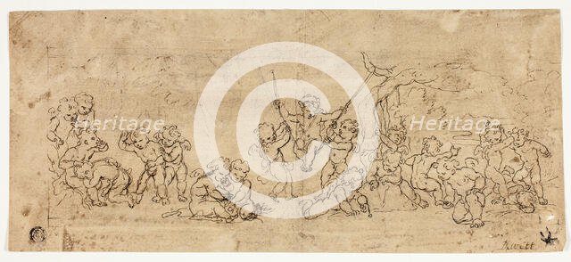 Playing Putti, n.d. Creator: Possibly Jacob de Wit (Dutch, 1695-1754) or an unknown artist (Dutch, 18th century).