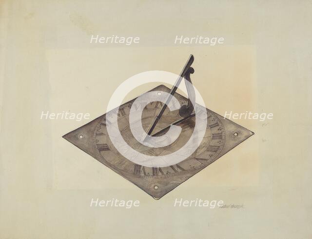 Sun Dial, c. 1938. Creator: Michael Chomyk.