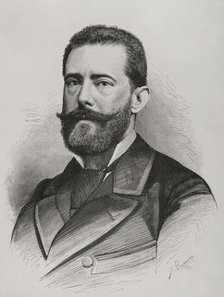 Portrait of Eugenio Sellés Angel (1842-1926), Spanish playwright, 1878. Creator: Arturo Carretero y Sánchez.