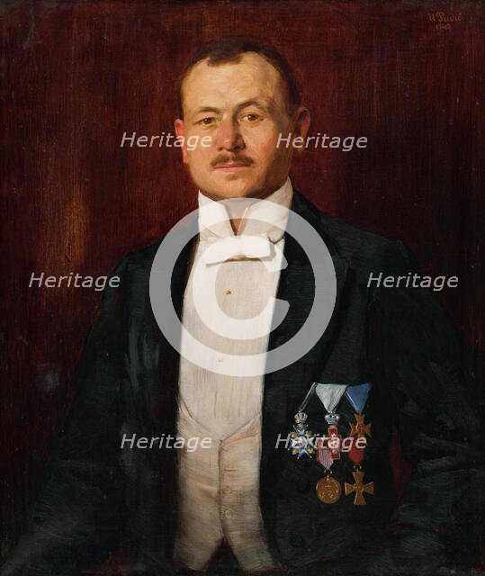 Portrait of sculptor Ján Koniar, 1913. Creator: Uros Predic.