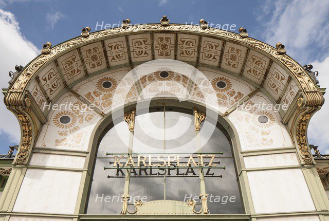 Karlsplatz Stadtbahn Station, (1899), c2014-2017. Artist: Alan John Ainsworth.