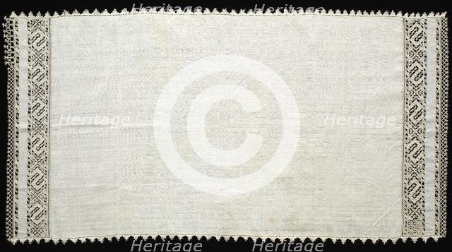 Needlepoint (Reticella) and Bobbin Lace Cloth, 16th century. Creator: Unknown.