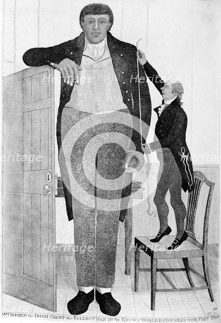 'Mr O'Brien, the Irish Giant, the Tallest Man in the Known World', 1803.  Artist: John Kay