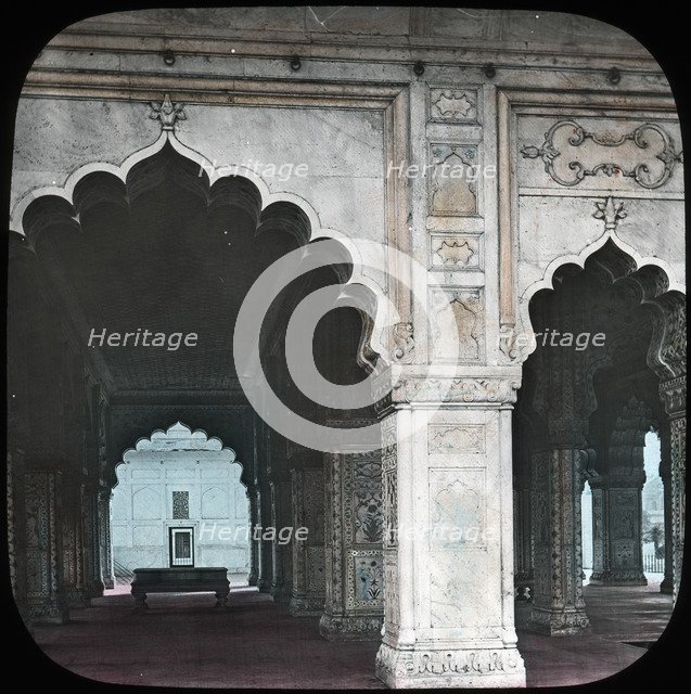 Interior of the Diwan-i-Khas, Red Fort, Delhi, India, late 19th or early 20th century. Creator: Unknown.