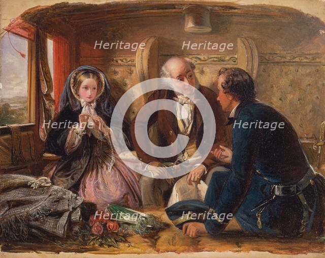 First Class-The Meeting. "And at first meeting loved.", 1855. Creator: Abraham Solomon.