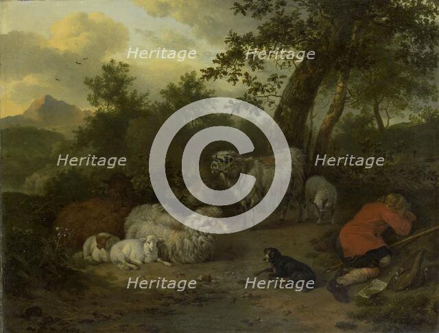 The Sleeping Shepherd, 1678. Creator: Jan van der Meer.