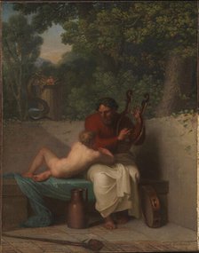 The Greek Poet Anacreon and Bathyll, 1808. Creator: Abildgaard, Nicolai Abraham (1743-1809).