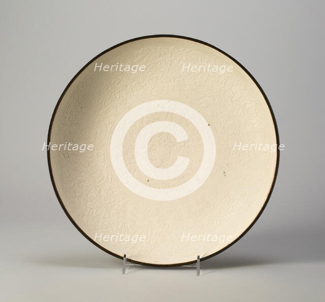 Dish with Lotus and Peonies, Song dynasty (960-1279). Creator: Unknown.