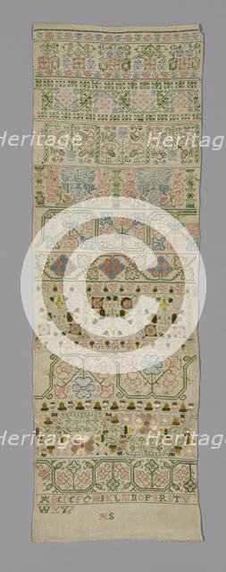 Sampler, England, c. 1660. Creator: Unknown.