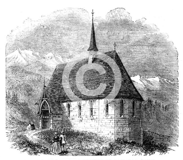 English church to be erected at Karlsbad, Bohemia, 1861. Creator: Unknown.
