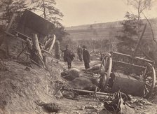 Rebel Cassion Destroyed by Federal Shells. At Fredericksburgh, May 3, 1863. Eight H..., May 3, 1863. Creator: Andrew Joseph Russell.