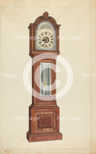 Clock, c. 1935. Creator: Nicholas Gorid.