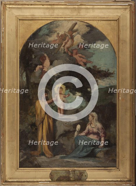 Sketch for the church of the Trinity : the Holy Family, 1870.  Creator: Eugène Romain Thirion.