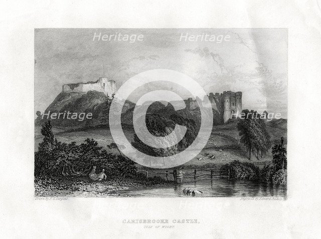 Carisbrooke Castle, Newport, Isle of Wight, 1860. Artist: Edward Radclyffe
