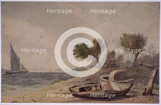 Near Battersea, London, 1818.  Artist: Henry Walter