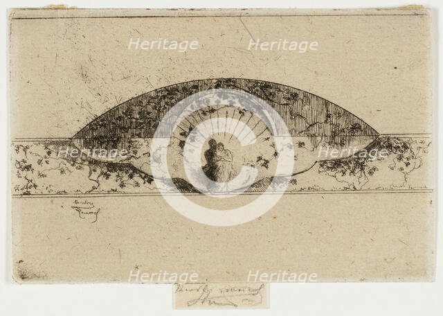 Jupiter and Alcmene Medallion, Sketch for Decoration of a Frame, 1907-08. Creator: Theodore Roussel.