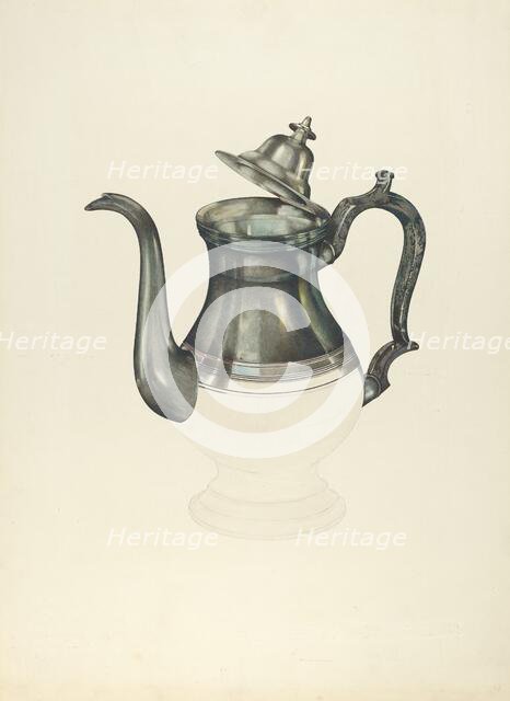 Coffee Pot, 1935/1942. Creator: John Thorsen.