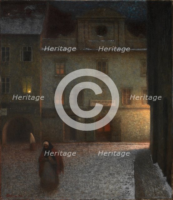 Evening Street. Artist: Schikaneder, Jakub (1855-1924)