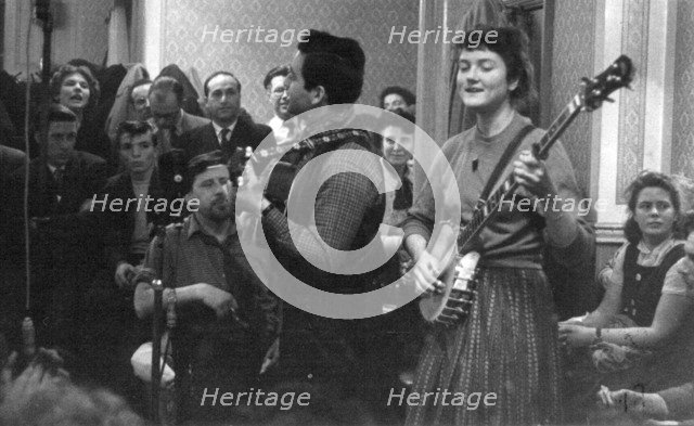 Peggy Seeger, Enterprise Public House, Long Acre, London, late 1950s-early 1960s. Artist: Eddis Thomas