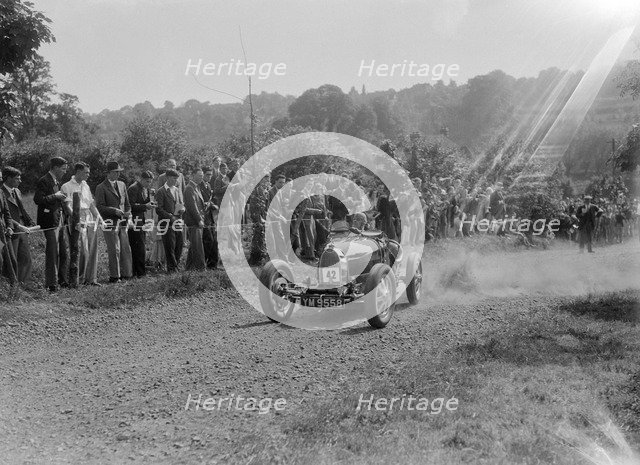 Bugatti Type 35, Bugatti Owners Club Hill Climb, Chalfont St Peter, Buckinghamshire, 1935. Artist: Bill Brunell.