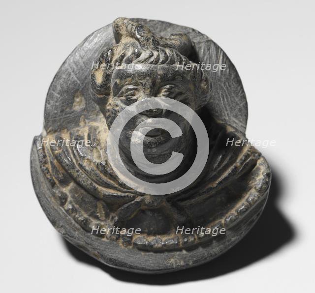 Plaque with a Male Head, 100s. Creator: Unknown.