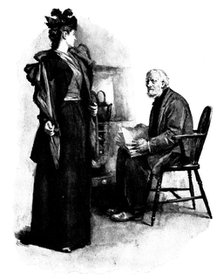 Eve's Ransom: He looked up from the volume and said..."You look starved, my Iass", 1895. Creator: George Meisenbach.