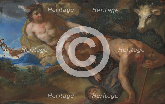 Mercury rescues the disguised Io after beheading Argus, c. 1690/95. Creator: Johann Michael Rottmayr.