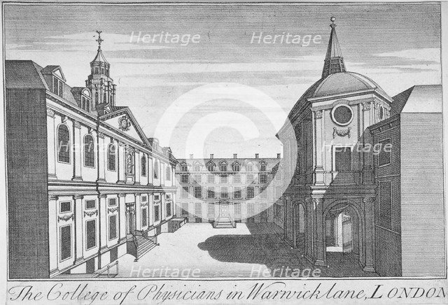 Royal College of Physicians, City of London, 1750. Artist: Anon