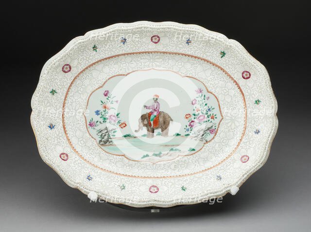 Platter, Jingdezhen, c. 1800. Creator: Jingdezhen Porcelain.