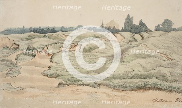 Sand dunes at Hilden, Germany, 1854. Creator: Werner Holmberg.