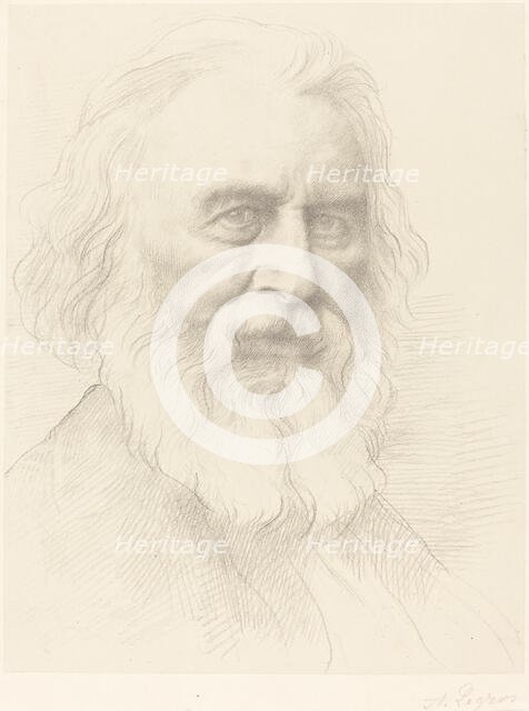H.W. Longfellow, 2nd plate. Creator: Alphonse Legros.