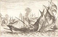 The Second Naval Battle, c. 1614. Creator: Jacques Callot.