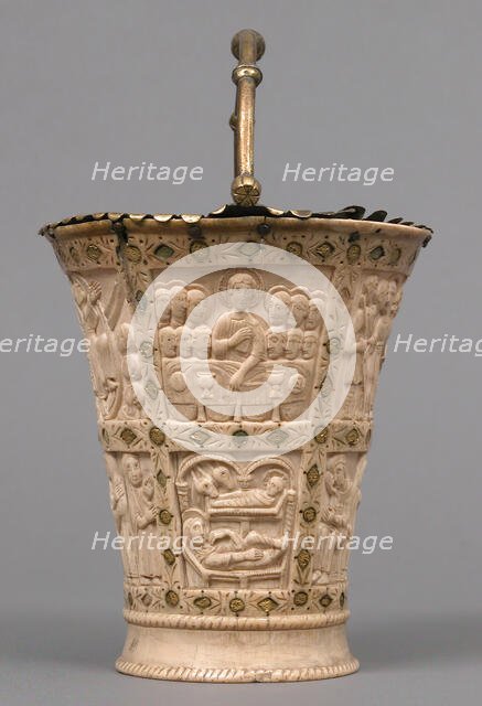 Situla (Bucket for Holy Water), Carolingian, 860-880. Creator: Unknown.