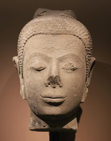 Head of Buddha Shakyamuni, 14th century. Creator: Unknown.