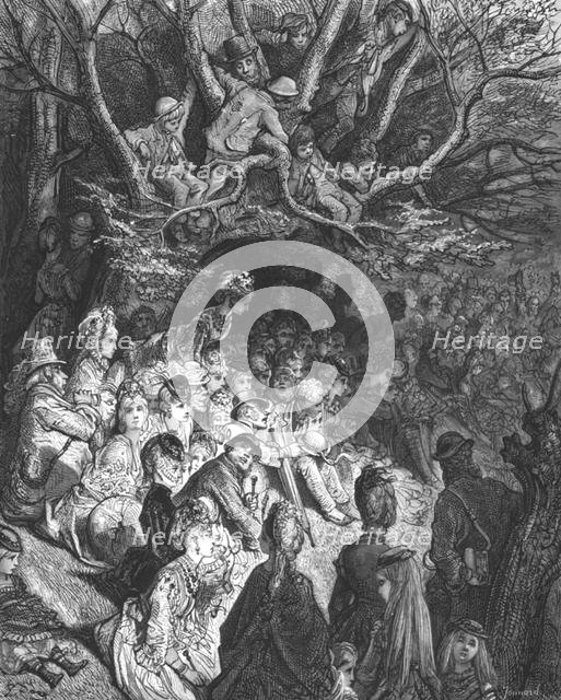 'The River Bank - Under the Trees', 1872.  Creator: Gustave Doré.