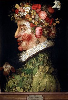 The spring', oil on canvas, it is part of a series 'The four seasons' by Arcimboldo.