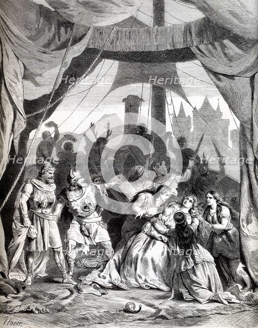 Tristan and Isolde by Richard Wagner. Illustration to the premiere, 1865, 1865.