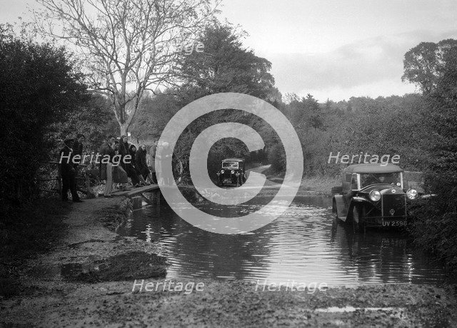 Lancia Lambda taking part in the Bugatti Owners Club car treasure hunt, 25 October 1931. Artist: Bill Brunell.