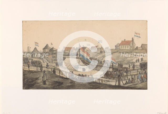 Laying of the foundation stone for the Willems lock, 6 May 1820, (1820).  Creator: Gerrit Lamberts.