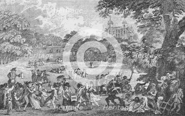 'In Greenwich Park on Whit Monday', c1802, (1912).  Artist: Samuel Rawle.