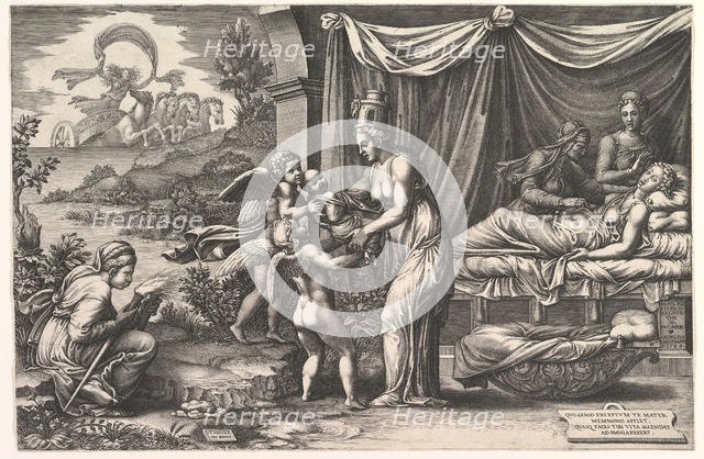 Allegory of Birth, 1558. Creator: Giorgio Ghisi.