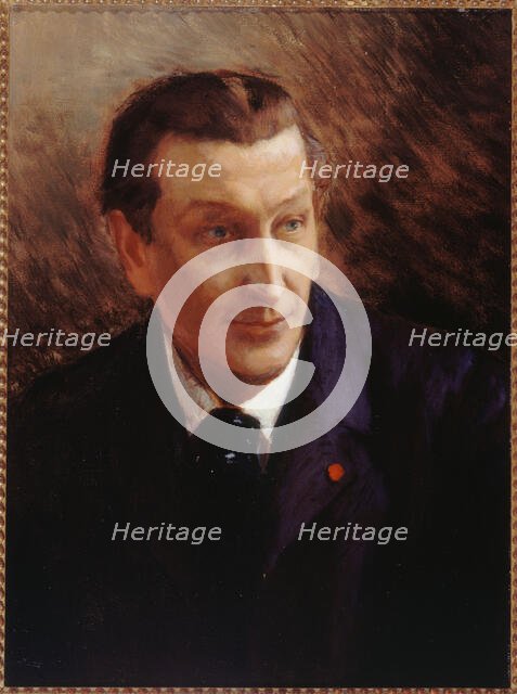 Portrait of Francois Coppee (1842-1908), playwright and poet, c1900. Creator: Georges Antoine Rochegrosse.