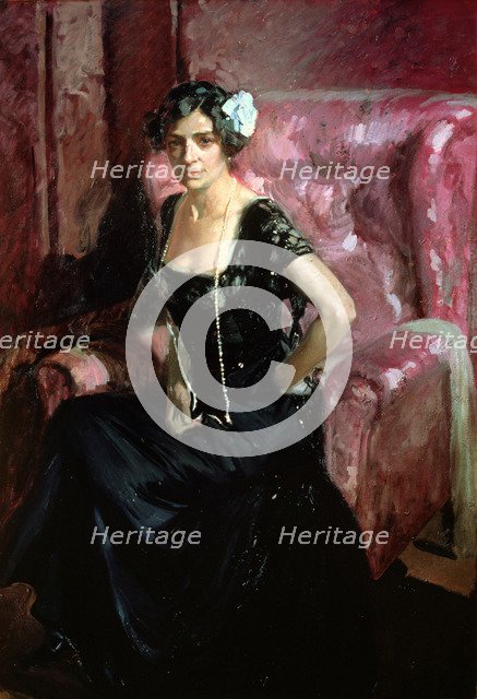  'Clotilde in Evening Dress' Oil, 1911 by Joaquin Sorolla.