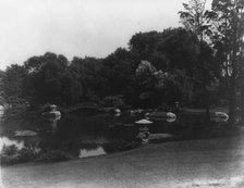 New York. Long Island - Japanese garden at home of Mrs. George W. Wickersham, Laurence, c1915. Creator: Frances Benjamin Johnston.
