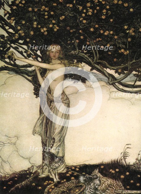 'Freia, the Fair One', c1910.Artist: Arthur Rackham