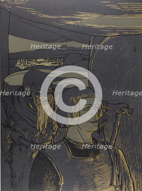 Illustration The Nibelungs, 1898-1901.