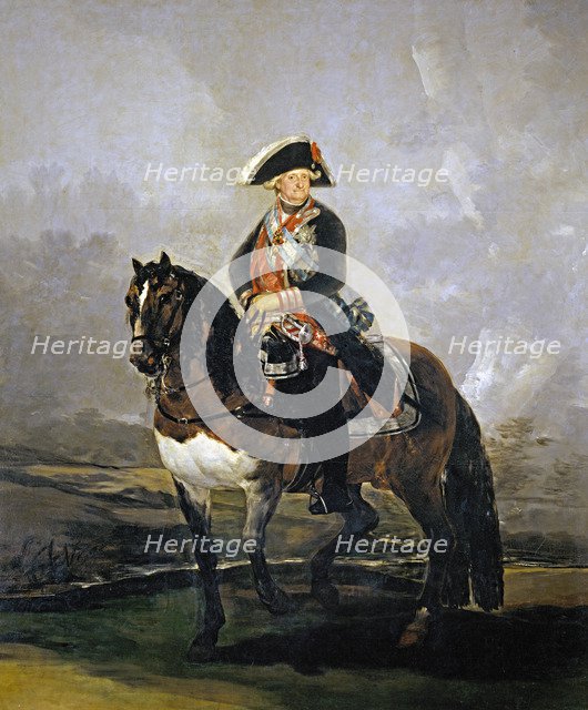 Equestrian Portrait of Charles IV of Spain, 1801. Artist: Goya, Francisco, de (1746-1828)