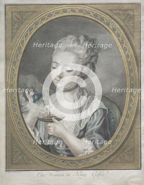 The Woman taking Coffee, 1774. Creator: Louis-Marin Bonnet (French, 1736-1793).