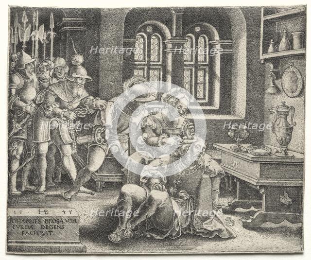 Samson and Delilah, 1545. Creator: Hans Brosamer (German, c. 1500-1554).