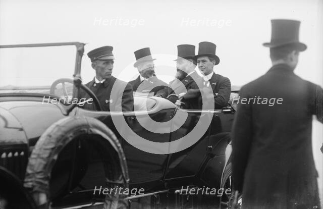 Breckinridge Long, 3rd Asst. US Secretary of State, with members of the French Commission, 1917.  Creator: Harris & Ewing.